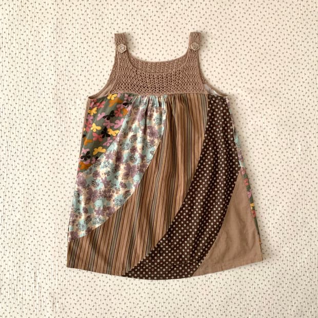 크로쉐 골덴 패치 원피스