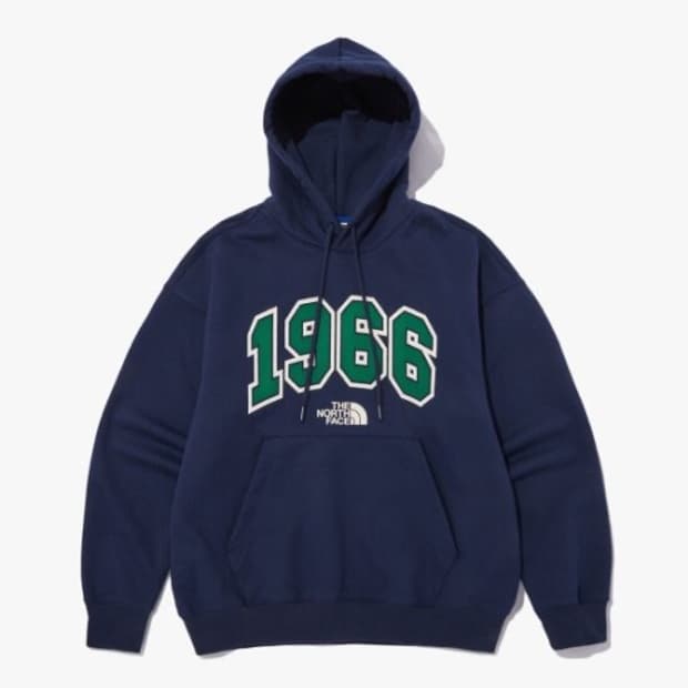 노스페이스 로고 후드티 M