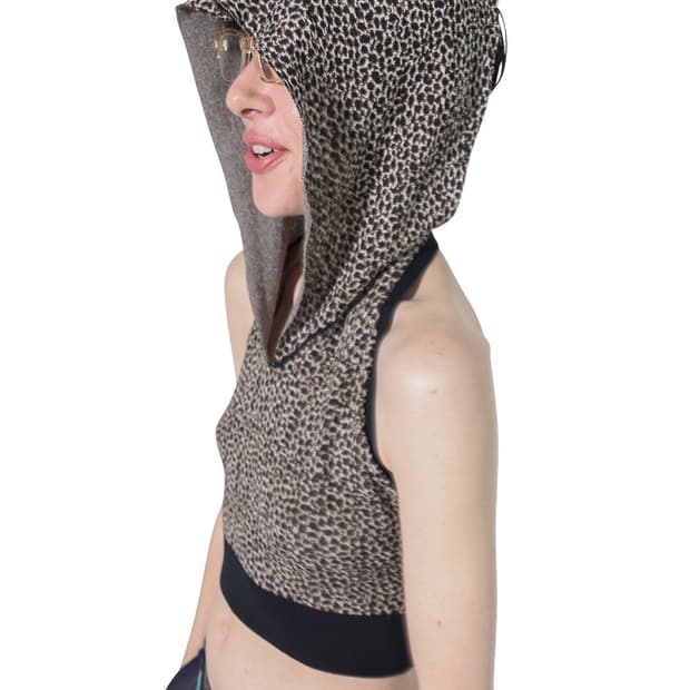 [F]퍼버즈 26ss 크롭 후드 니트/믹스