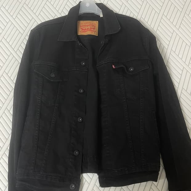 리바이스 블랙 데님 트러커 자켓