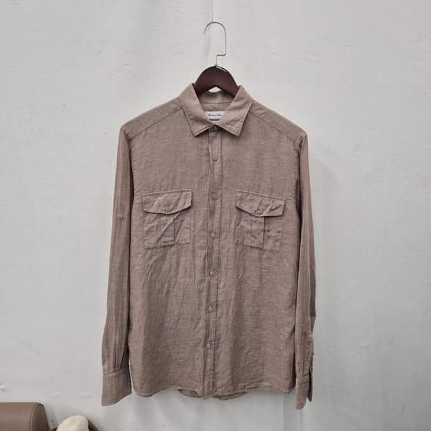 마시모두띠 린넨 포켓 디테일 셔츠 M