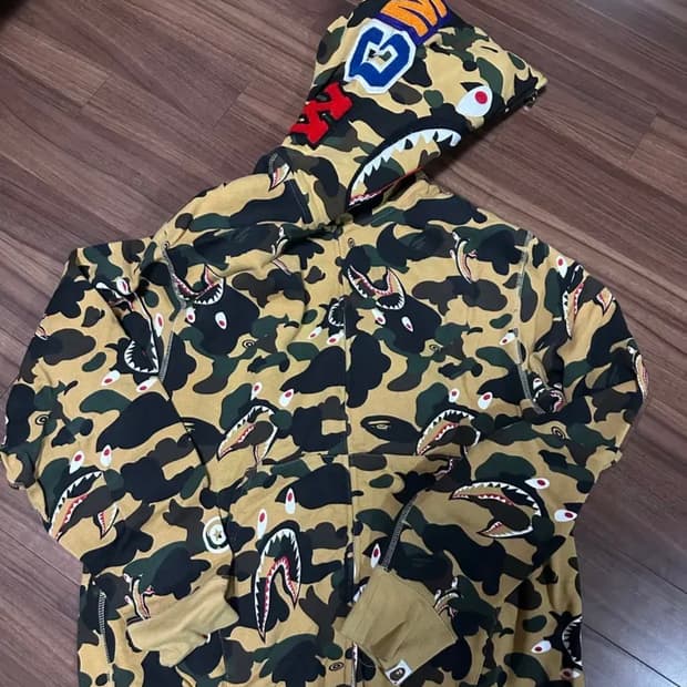 베이프 샤크후드집업 황계 L