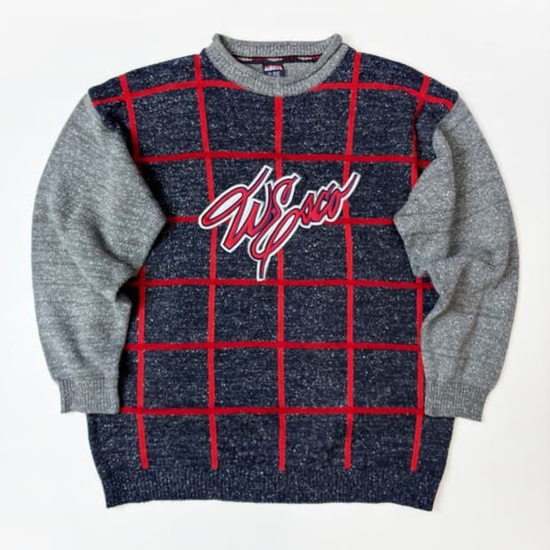 WESCO 00s 올드 체크 코튼 니트 PN4554