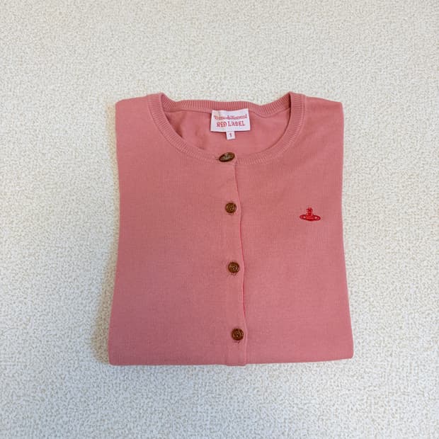 비비안웨스트우드 레드라벨 핑크 가디건