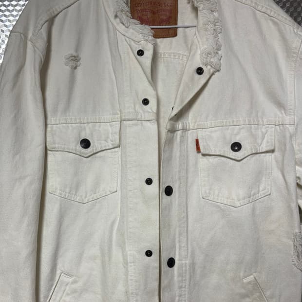 Levis 리바이스 오렌지 탭 데미지드 자켓