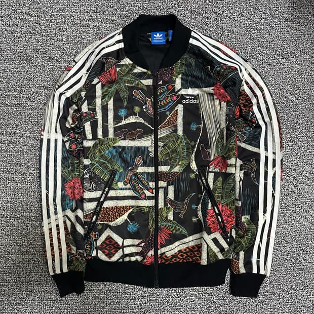 (90) 아디다스 백로고 패턴 트랙탑 져지