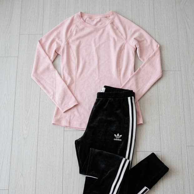 아디다스 오리지널 벨벳 3스트라이프 타이츠 (M사이즈)