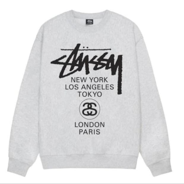 정품)스투시 월드투어맨투맨 L