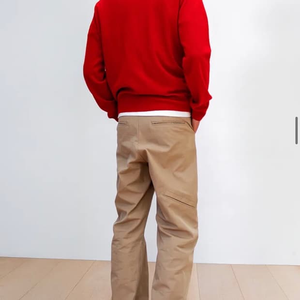 애니타임로릭 - 베이지 코튼 팬츠 L