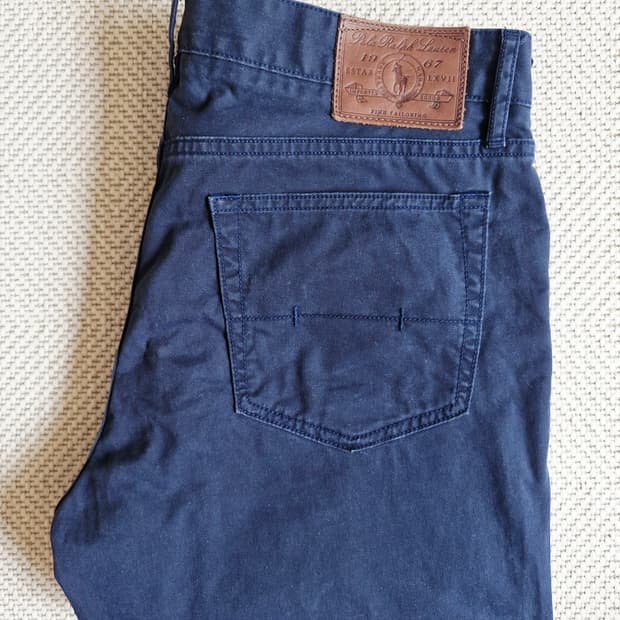 폴로 랄프로렌 5 포켓 가먼트다이드 코튼 팬츠