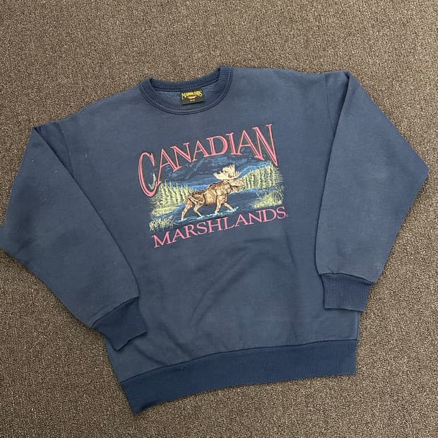 M)Marshland 90’s 빈티지 캐나다 자수 스웻셔츠