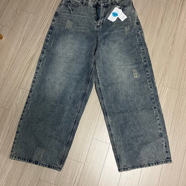 FILLUMINATE 데미지 워싱 와이드 데님 팬츠 M
