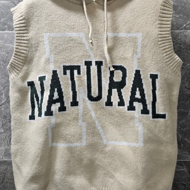 니트후드조끼 남여공용 새상품