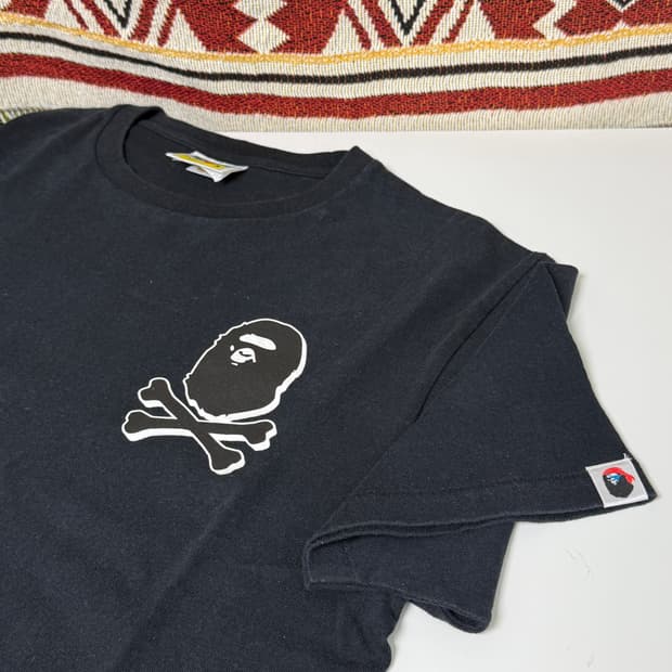 BAPE 베이프 Pirate Head 로고 반팔티 블랙