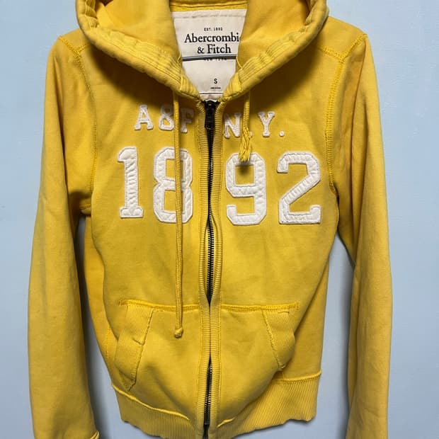 아베크롬비 옐로우 후드집업 S