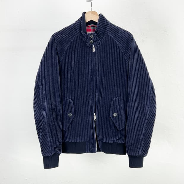 바라쿠타 G9 네이비 코듀로이 투 웨이 집업 자켓