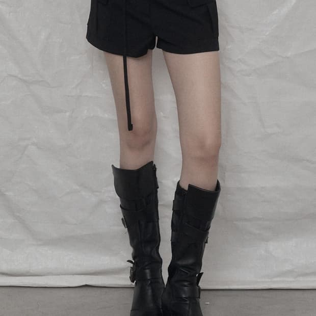 어니브 POCKET MICRO SHORT PANT BLACK