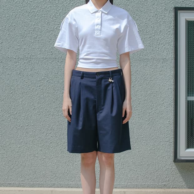 언노운블루 백 써클 티셔츠 화이트