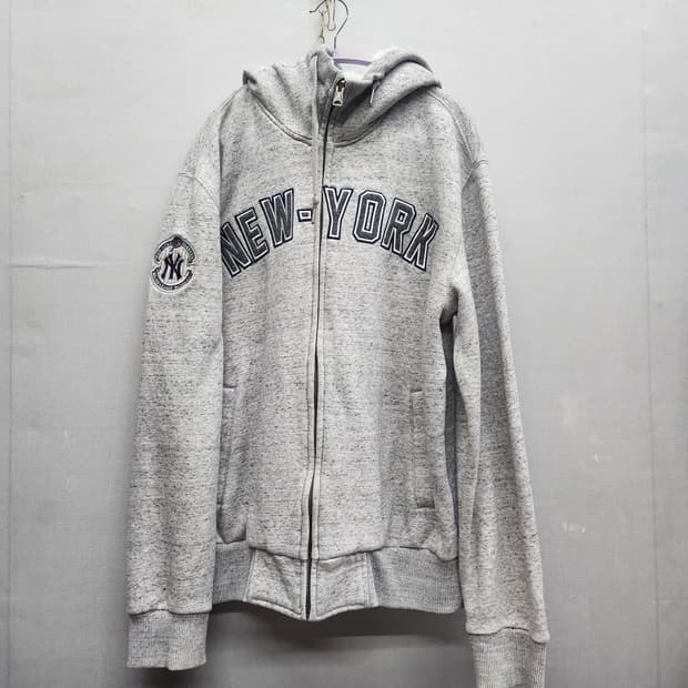 MLB 뉴욕양키스 빅로고 자수 풀집업 후드집업(양털) XL