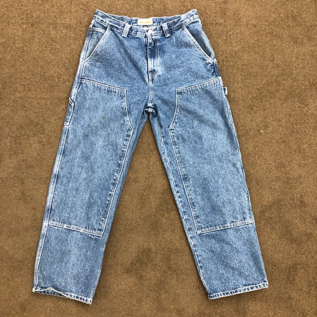 스투시 더블니 데님 팬츠