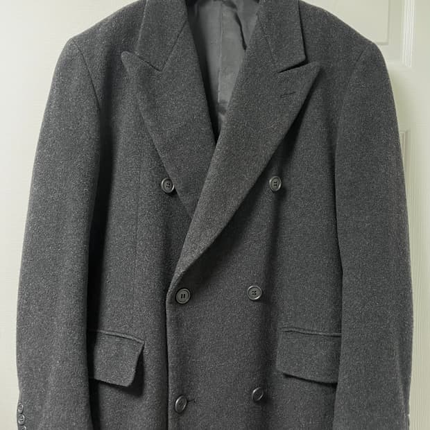 FARAGO 캐시미어 울 롱코트 차콜