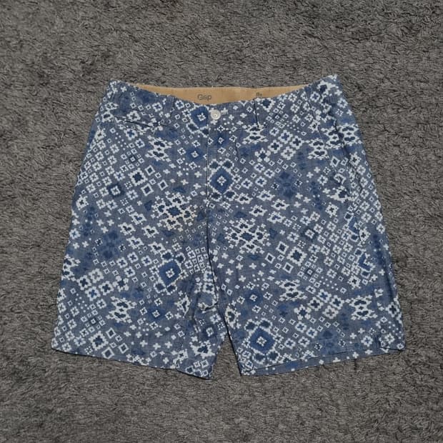 갭 gap 프랙탈 패턴 체크 반바지 32 올드갭 빈티지