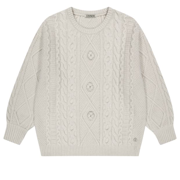 코이세이오 케이블 니트 아이보리