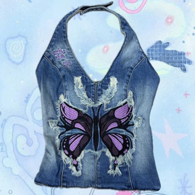 Namilia DENIM NECKHOLDER TOP 데님넥홀더탑