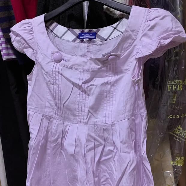 버버리 블루라벨 퍼프 반팔 셔츠 블라우스