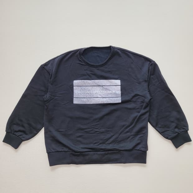 코오롱스포츠 x SEISHIN 남자 오버핏 맨투맨 XL 블랙