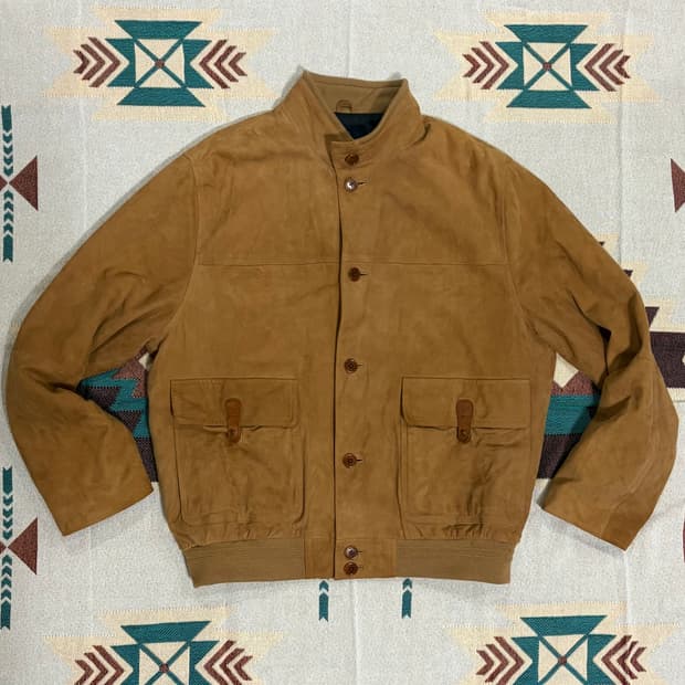 브룩스브라더스 A1 스웨이드 블루종 자켓