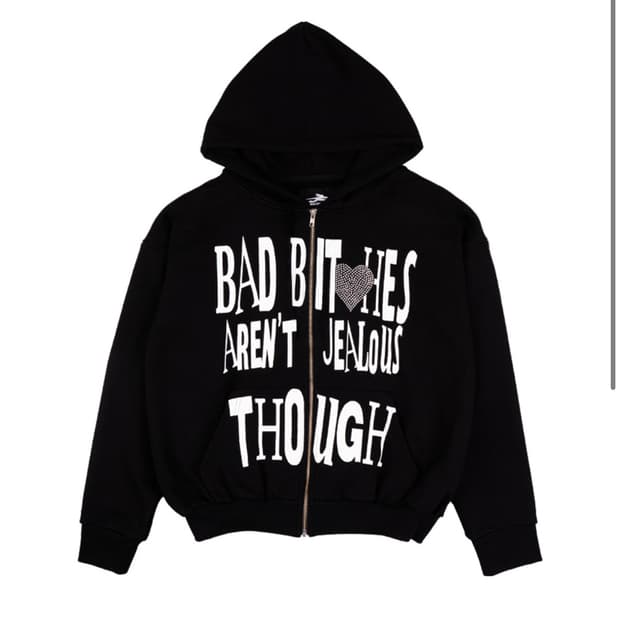 제노리포트 후드집업 BAD BITXHES HOODIE (BLACK)