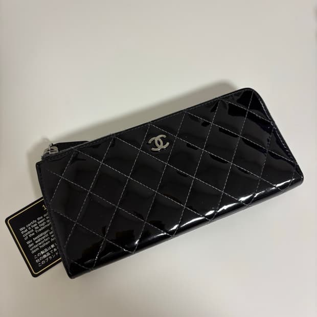샤넬 페이던트 장지갑 블랙