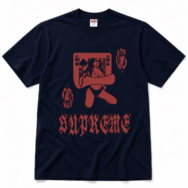 Supreme 슈프림 카드 모티브 반팔 티셔츠