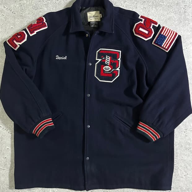 Jackson's 바시티 자켓 네이비 3XL