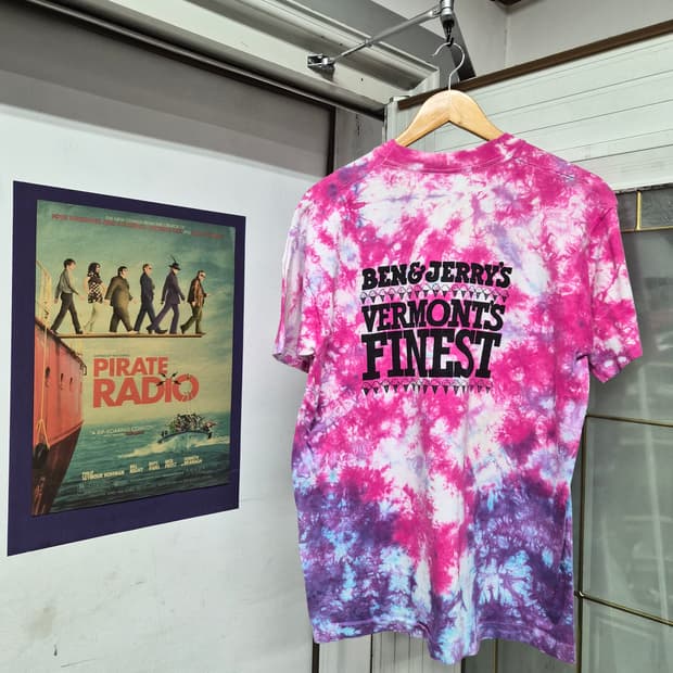 90s Ben & Jerry's Cherry Garcia 타이다이 반팔티