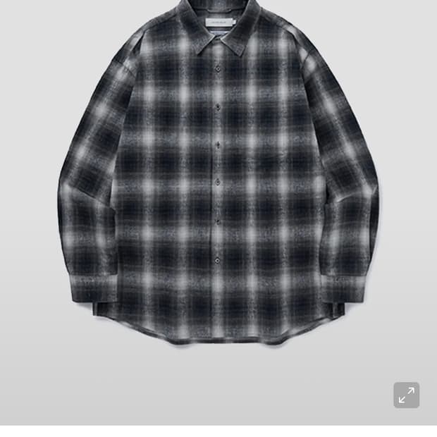 L사이즈 유니온블루 재패니즈 패브릭 플란넬 옴브레 체크 셔츠