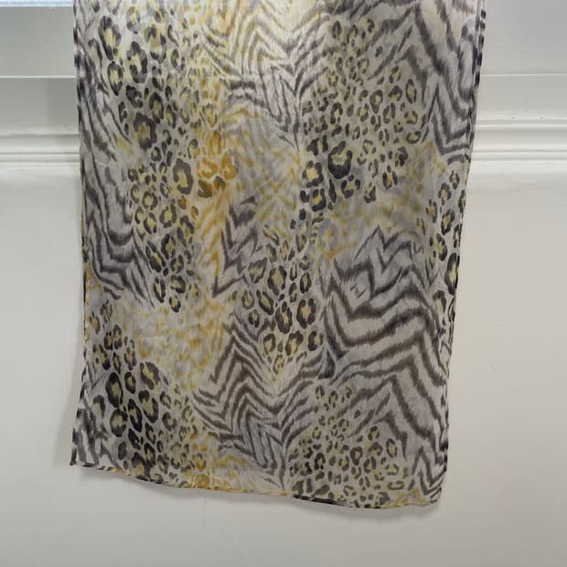 빈티지 레오파드 실키 머플러