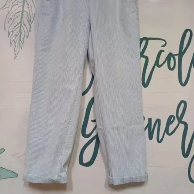 스트라이프 밴딩 바지 