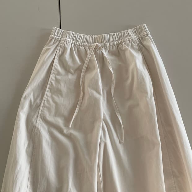 코스 밴딩 리얼 벌룬 코튼 면 팬츠
