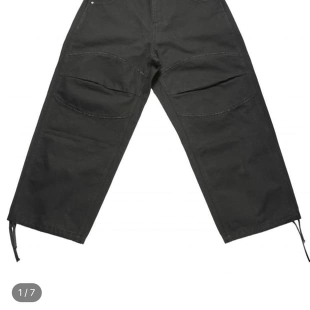 (구매L)mjd CANVAS 3D KNEE PANTS CHARCOAL