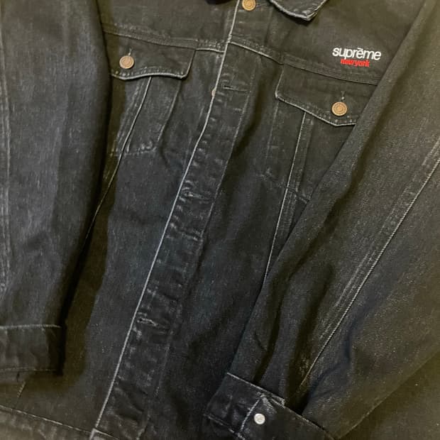 슈프림 데님 트러커 자켓 블랙 - 25SS