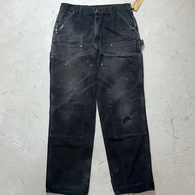 OG 칼하트 B136 더블니 블랙