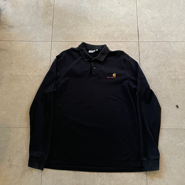 칼하트 블랙 카라 긴팔티셔츠