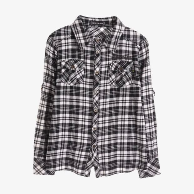 일본 빈티지 체크 셔츠