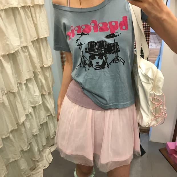히스테릭글래머 소라 반팔티셔츠