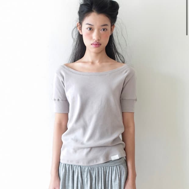 샵페어리 rib half top (greyish beige)