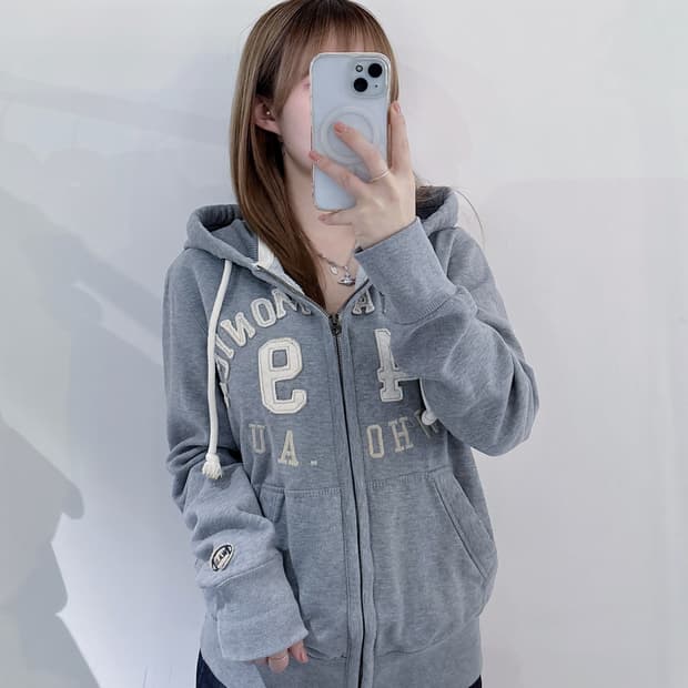 후아유 빅로고 후드집업