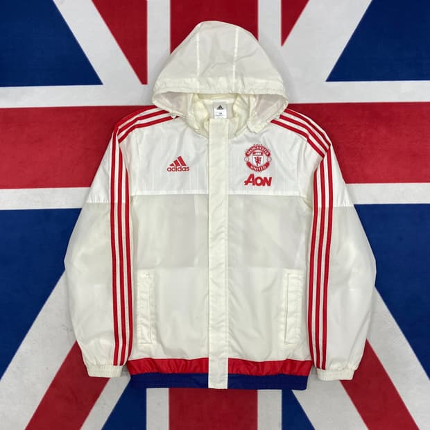 아디다스 맨유 흰빨 바람막이 100