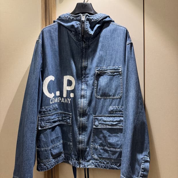 CP컴퍼니 데님 고글 후드 자켓 50